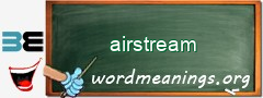 WordMeaning blackboard for airstream